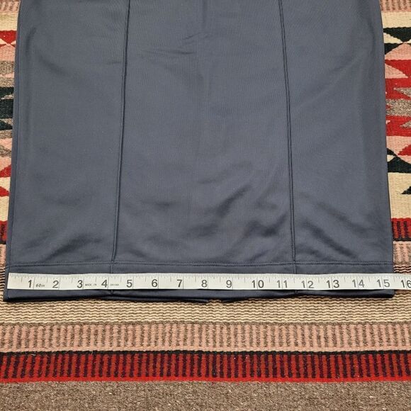 Acne Studios Clementina Pencil Skirt Size M in Dark Navy Elastic Waist Fleece - Picture 8 of 9